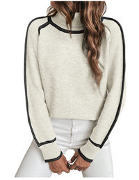 Johanna | Kuscheliger Rollkragen Pullover - Weiß