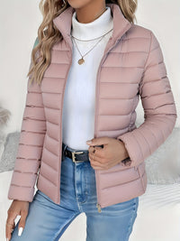 Cornelia | Damen Leichte Übergangsjacke mit Stehkragen - Braun