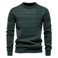 Burkhard | Stilvoller Herrenpullover mit Rautendesign - Grün