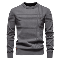 Burkhard | Stilvoller Herrenpullover mit Rautendesign - Grau