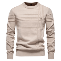 Burkhard | Stilvoller Herrenpullover mit Rautendesign - Beige