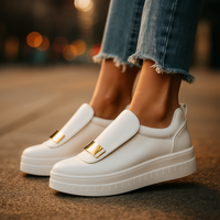 Clara | Elegante Plateau-Loafer zeitlos - Weiß