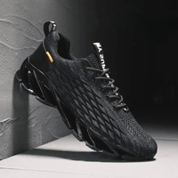 Herren Laufsneaker mit Schnürverschluss - Schwarz