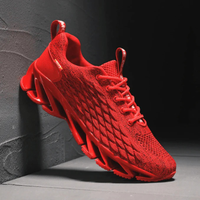 Herren Laufsneaker mit Schnürverschluss - Rot