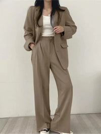 Helena | Damen Regular Fit Anzug Set - Khaki