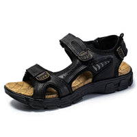 Damen Sandalen Riemen Verstellbarem Verschluss - Schwarz