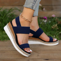 Damen Sandalen Wedge Riemen Sommer - Blau