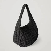 Vielseitige Daunen-Schultertasche für Damen – leichter Reisebegleiter - Schwarz