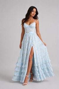 Savenora | Elegantes fließendes Sommerkleid - Blau