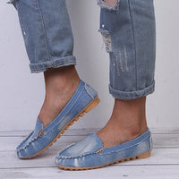Carola | Damen Leichte Ballerinas Gummisohle – Federleichte Ballerinas Sommer 2026 - Jeansblau