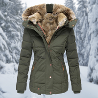 Damenjacke mit Kapuze und Taschen - Grun