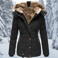 Damenjacke mit Kapuze und Taschen - Schwarz