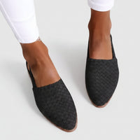 Damen Sandalen Geflochtene Sommer Schuhe Bequeme Freizeit - Schwarz