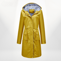 Angelika | Damen Klassisch Kordelzug Regenjacke - Gelb