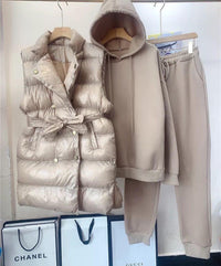 Emma | Trainingspaket Damen Bodywarmer & Jogginganzug - Beige