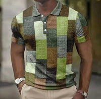 Klaas | Herren Colorblock Poloshirt - Grün