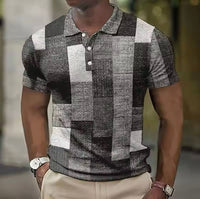 Klaas | Herren Colorblock Poloshirt - Grau