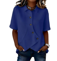 Frida | Leinenmix-Hemdbluse (1+1 GRATIS) - Marineblau