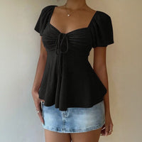 Fiorelle™ Bluse Mit Zartem Raffdetail und Leichtem Fall - Schwarz