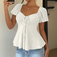 Fiorelle™ Bluse Mit Zartem Raffdetail und Leichtem Fall - Weiß