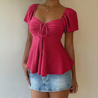 Fiorelle™ Bluse Mit Zartem Raffdetail und Leichtem Fall - Rosa