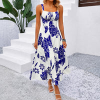 Rosalie™ Kleid aus Premium-Viskose mit Blumenmuster - Dunkelblau