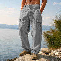 Nomade™ Cargo-Hose aus Baumwoll-Leinen - Grau