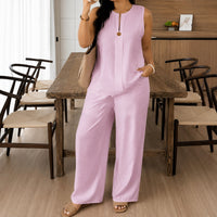Viola™ Set aus Baumwoll-Leinen mit Minimalistischem Design - Rosa