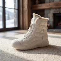 Winterbewegung™ - Stiefel mit Frontreißverschluss und Premium-Thermofutter - Beige