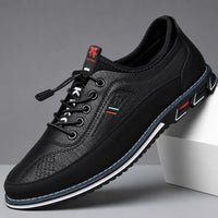 Milan™ Premium-Ledersneaker mit Schnellverschluss-System - Schwarz