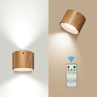 Wiederaufladbare LED-Wandleuchte - Holzmaserung