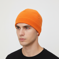 Winddichte Mütze aus Polarfleece für kalte Tage mit superweichem Tragekomfort - Orange