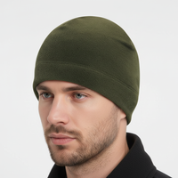 Winddichte Mütze aus Polarfleece für kalte Tage mit superweichem Tragekomfort - Olivgrün