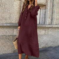 Luna™ - Langärmeliges Midikleid (1+1 GRATIS) - Weinrot