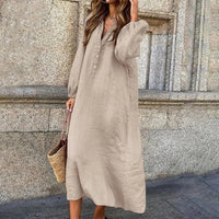 Luna™ - Langärmeliges Midikleid (1+1 GRATIS) - Khaki
