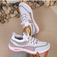 Camilla | Stylische Sneaker für Damen - Weiß-Rosa