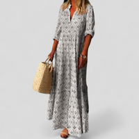 Wren | Damen V-Ausschnitt Maxikleid mit Taschen - Weiß