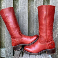 Stefanie | Damen Klassische Orthopädische Stiefel - Rot