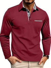 Elyo -Poloshirt mit langen Ärmeln - Rot
