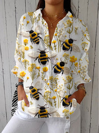 Katelyn | Golden Bee Bluse - Mehrfarbig