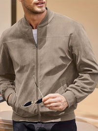 Max | Stylische Wildlederjacke Herren im Vintage-Stil - Kamel