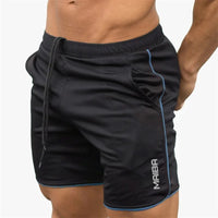 Slim Fit elastische Herren-Badehosen - Schwarz/Blau