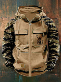 Amelie | Herren-Hoodie mit Reißverschluss & Taschen - Beige