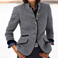 Kaelyn - Elegante Damenjacke mit Taschen - Grau