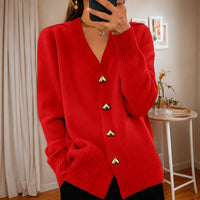 Annalee - Schicke Love Button Damenjacke - Rot