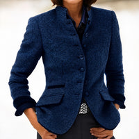 Kaelyn - Elegante Damenjacke mit Taschen - Dunkelblau