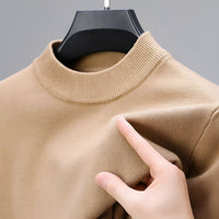 Giorgio - Bequemer Herrenpullover mit elastischem Bund - Kamel