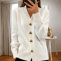 Annalee - Schicke Love Button Damenjacke - Weiß