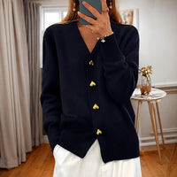 Annalee - Schicke Love Button Damenjacke - Schwarz