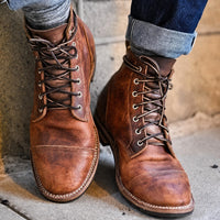 Aaron - Zeitlose und Retro-Herrenstiefel - Hellbraun